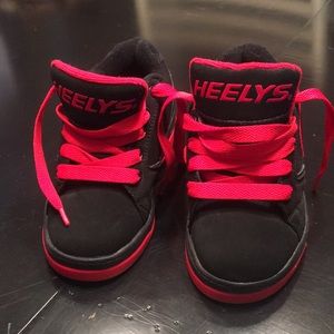 Red and black heelys